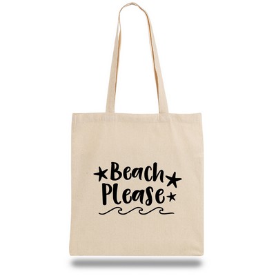 4 Oz. Canvas Convention Tote Bag with Shoulder Strap (15"x16")